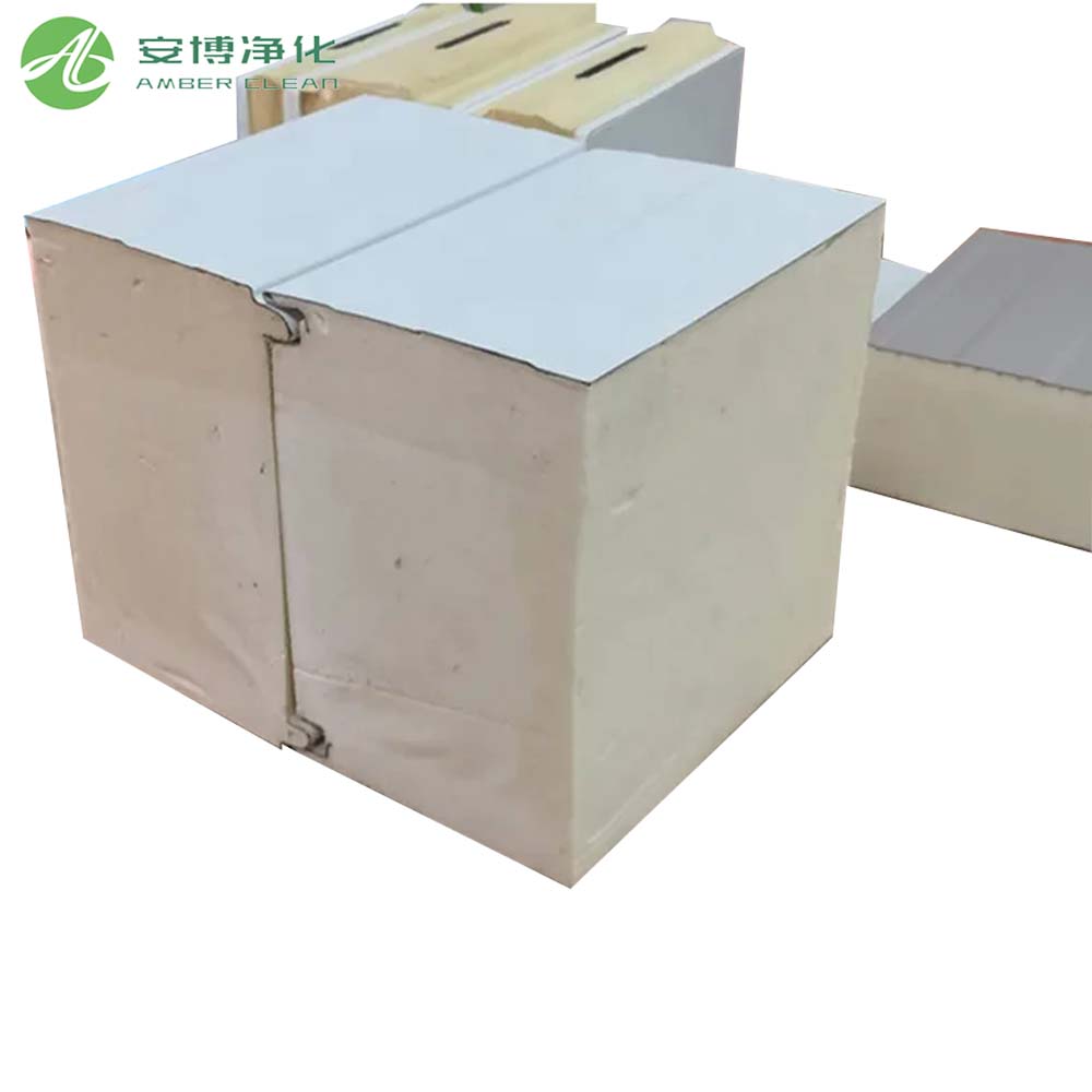 Bernstein 100 kg/㎡ Feuerschutz PU -Sandwich -Panel für Reinraumkältelager